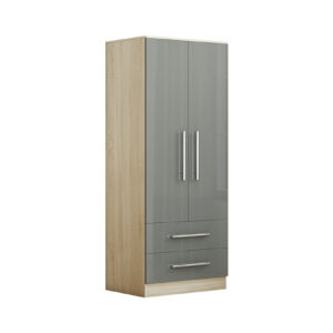 High Gloss Grey Trio Bedroom Set - Image 7