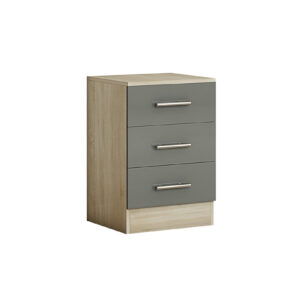 High Gloss Grey Trio Bedroom Set - Image 9