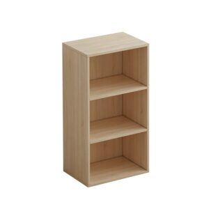Oak Wood 3 Tier Cube Bookcase - Image 3
