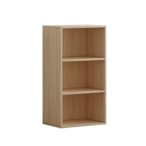 Oak Wood 3 Tier Cube Bookcase - Image 5
