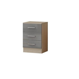 Grey High Gloss Bedside - Image 4