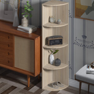 Wooden 4 Tier Corner Bookshelf - Image 3