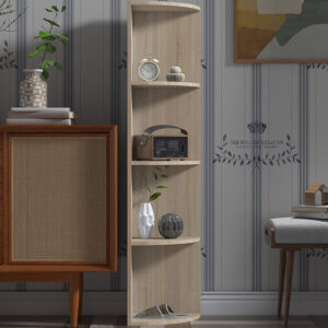 Wooden 4 Tier Corner Bookshelf - Image 5