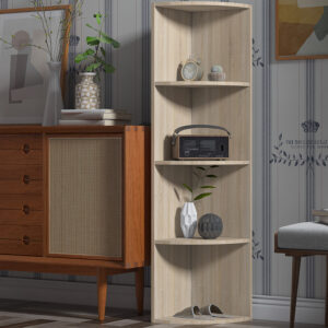 Wooden 4 Tier Corner Bookshelf - Image 7