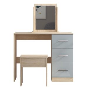 Grey High Gloss Single Dressing Table - Image 5