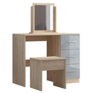 Grey High Gloss Single Dressing Table - Image 6