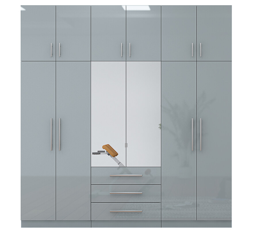 Top Box High In High Gloss Dark Grey Bedroom Set | Free UK-wide Delivery