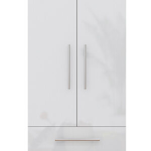 White 2 Doors + 2 Draws High Gloss Wardrobe - Image 2