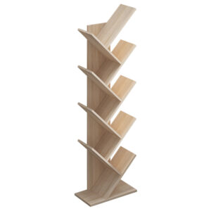 Wooden 8 Tier Zig Zag Bookshelf - Image 4
