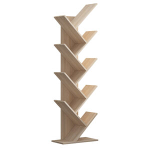 Wooden 8 Tier Zig Zag Bookshelf - Image 5