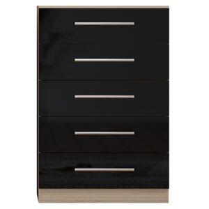 High Gloss Black Trio Bedroom Set - Image 6