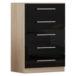 High Gloss Black Trio Bedroom Set - Image 9