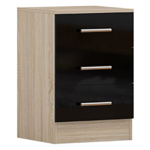 High Gloss Black Trio Bedroom Set - Image 10