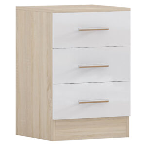 High Gloss White Trio Bedroom Set - Image 13