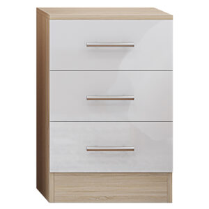 High Gloss White Trio Bedroom Set - Image 9